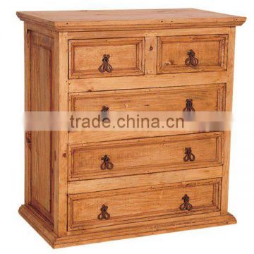 Pine Country Dresser with 5 Drawers