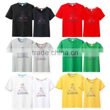 Bulk Wholesale Cotton Elastane Couple Custom Printed T-shirt Printing