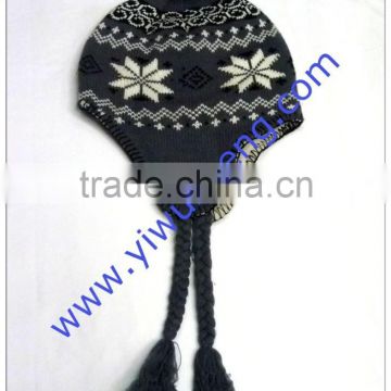 2014 fashion European and American Hand Knitted Winter Wool Hat,adult/girls beautiful wool hat