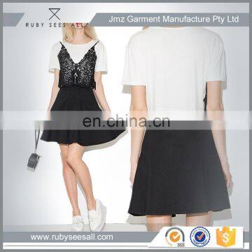 High quality new design fashion black micro mini skirt