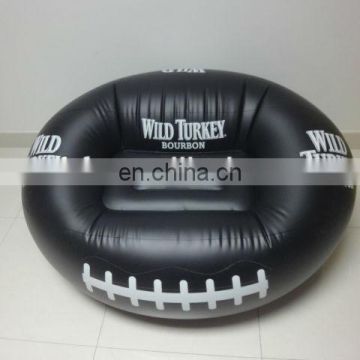 2016 hot selling inflatable football sofa, inflatable football shape chair, inflatable rugby sofa