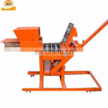 Manual small clay mud interlocking brick block making machine for sale