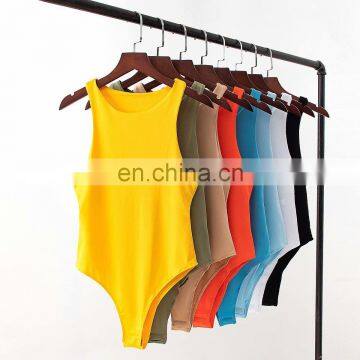 Candy Colors Mujer Black Tank lingerie Bodysuits for Women