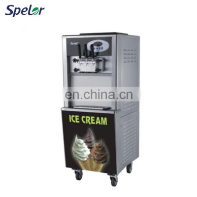 Stainless Steel China Factory Price Floor New Style Stand Soft Serve Ice Cream Machine With Three Favor
