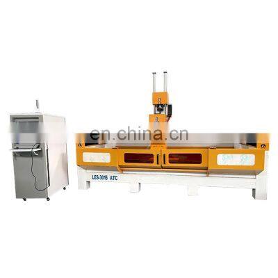 China LEEDER 3015 3020 stone slab engraving cutting atc cnc router machine