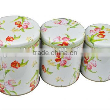 Dongguan wholesale mint High quality 3 sets metal tin case