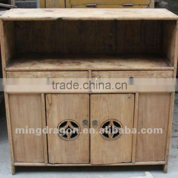 Chinese antique furniture elm Shandong wood Two Door Two Drawer Cabinet