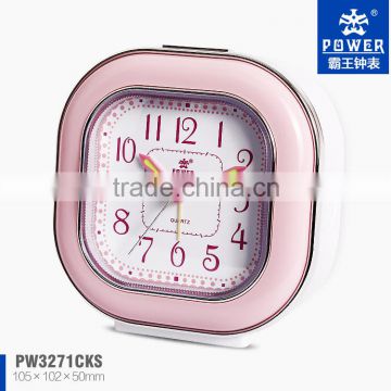 Factory Hot Sale Plastic Square Clock With Power Sweep Movement And Snooze Function For Modern Family Kid's Using