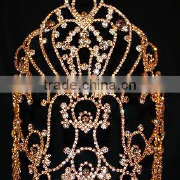 GOLD Adjustable Crown 10 inch in height TIARA