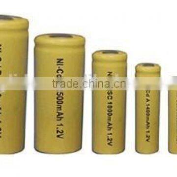 Rechargeable 1.2v 1600mah nicd Battery Manufacturer with CE,ROHS,UL certificates