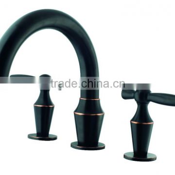 Black Ornate Brass Basin Faucet