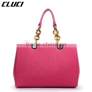 simple style leather lady shoulder bags oem designer handbags