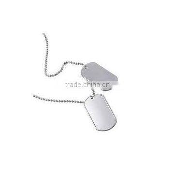 2SHE Fashion stainless steel cheap dog tag necklaces