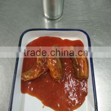 Canned sardine in tomato sauce from China