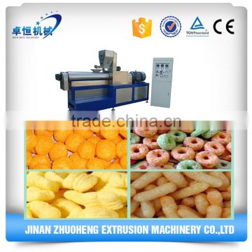 Expanded Puffed Snacks Food Making Extruder Production Line