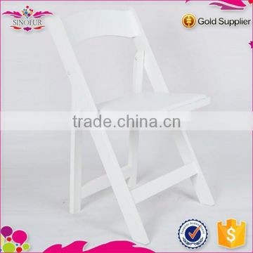 New degsin Qingdao Sionfur good quality resin folding chair for event rental