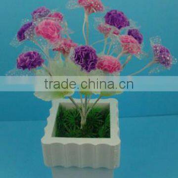 Artificial carnations flowers plastic