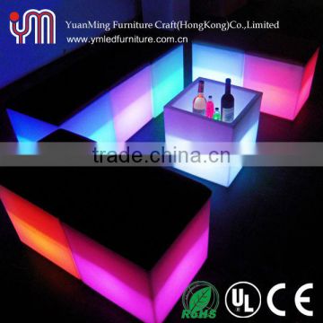 RGB Outdoor illuminated led cube chair