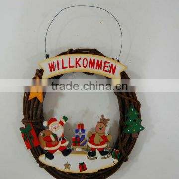 Christmas wooden wreath decoration JA02-11998C
