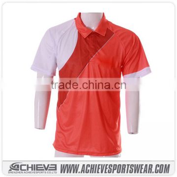 Sublimation mens pique polo shirt with front button pocket