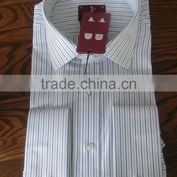 High-quality factory direct stripes classic cotton custom men's long-sleeved shirt