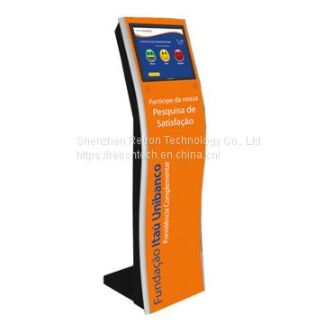 Super slim hot sales 19 inch lobby standing alone interactive information touch screen kiosk