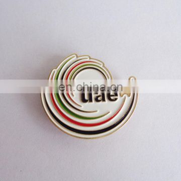 2017 latest promotional UAE metal badge souvenir gifts with national day logo