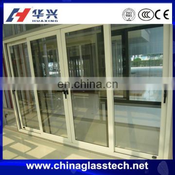 Heat Insulated Glass Interior Aluminium Frame Sliding Entry Door Glass Inserts