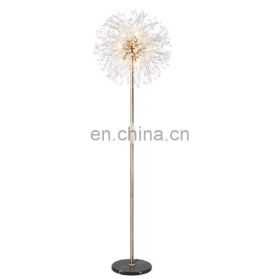 Modern Floor Lamp Dandelion Personality Metal Floor Lamp Glass Lampshade LED Lamp