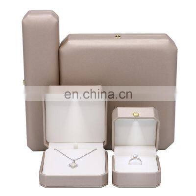 Unique Design Champagne Color Led Custom Jewelry Box Packaging