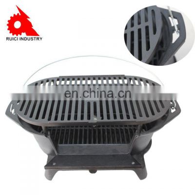 Garden Charcoal Cast Iron Adjustable BBQ Grill