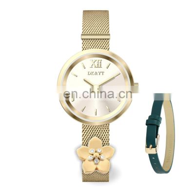 3ATM Waterproof Ladies Gift Watches Oem Brands Luxury Women Bracelet Set Casual Watch Custom Logo Mesh Strap Watch Set For Women