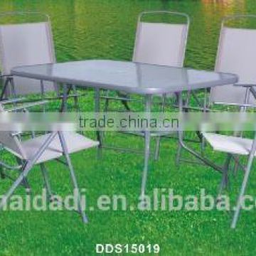 7 pcs outdoor furniture folding sling patio set dining set garden set