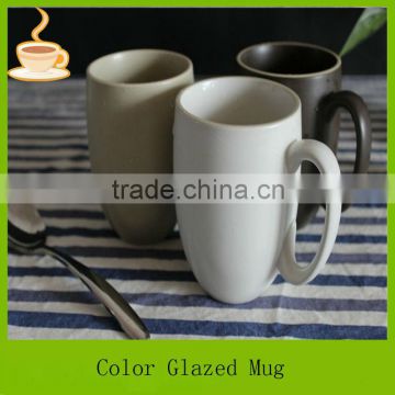 drum shape ceramic coffee cup with spoon/blank ceramic coffee cup