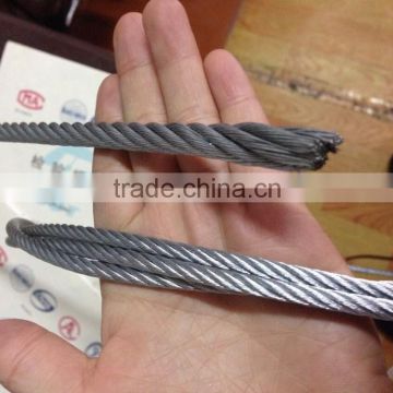6X19W+IWS 12.7mm Galvanized Steel wire rope