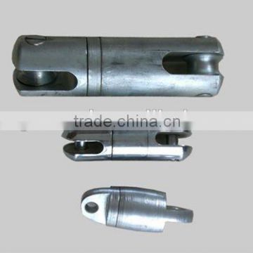 Wire roll swivel connector for ACSR conductor or line stringing swivel