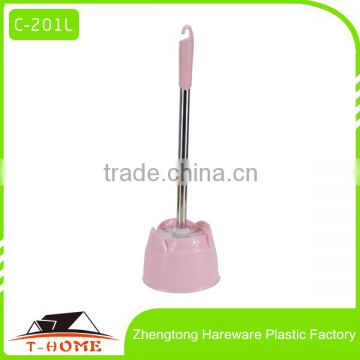 Cheap Stainless Steel toilet brush head with plastic handle