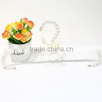 Hot selling children pure white pearl clothes hanger