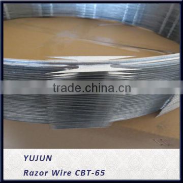 CBT-60 electro-galvanized concertina razor barb wire