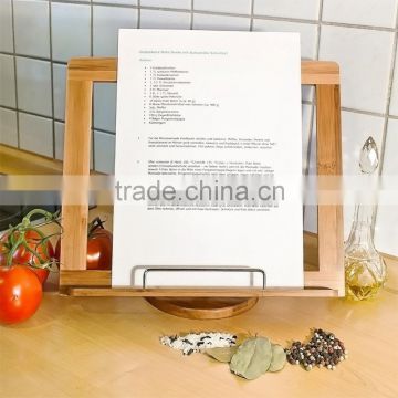 new design bamboo Cooking Book Holder rotatable Bamboo Cooking Book Stand 31.5 X 13 X 24 Cm