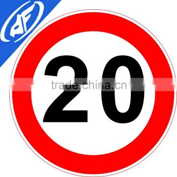Reflective adhesive 20 yard limit Road sign