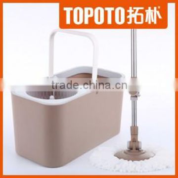 plastic bucket spin mop with wheel and pedal