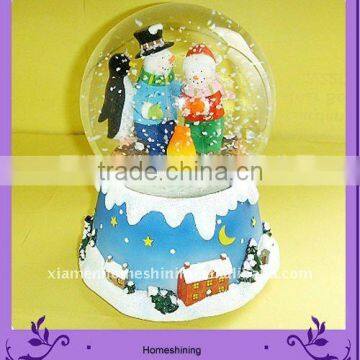 christmas snowman snow globe