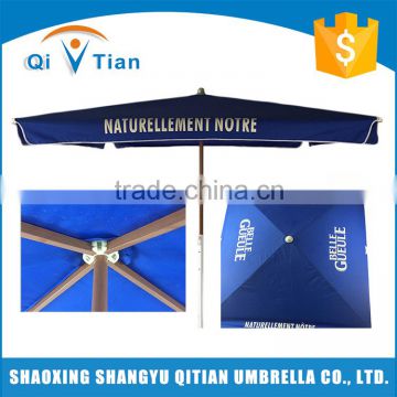 Hot selling cheap custom blue square beach aluminum umbrella