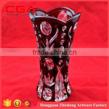 China manufactory different types clear glass floor vase