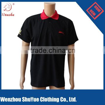 Custom polo t shirt with transfer printing logo