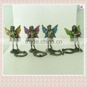 Pewter Fairy figurines candle holder CQB0021