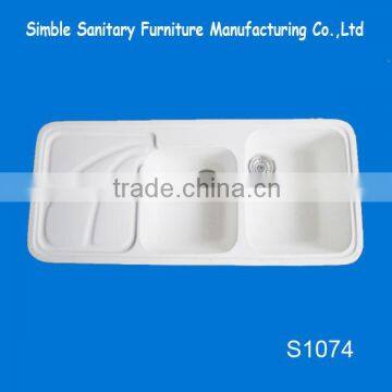 above counter solid surface kitchen sink/artificial stone sink