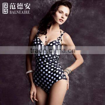 Balneaire top selling products 2016 sexy wave point design swimwear , one piece girls swimsuits