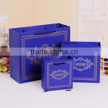 Customized hot stamping logo luxury gift packaging paper bag